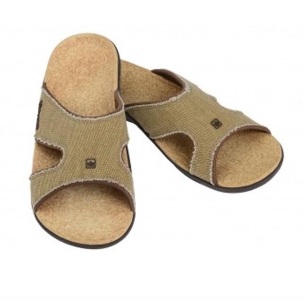 Spenco Kholo Men's Orthotic Slide Sandals US 6 UK 5.5‎ Beige Cork